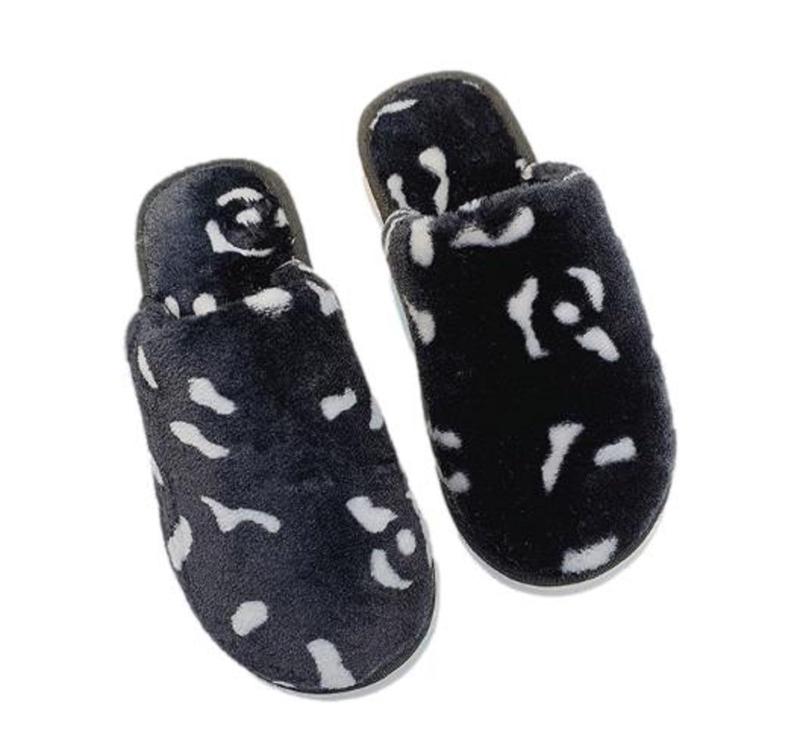 [Maison de TAO] [メゾンドタオ] スリッパ フェイクファー ヒョウ柄 アニマル柄 ボア もこもこ ルームシューズ 室内履き ゴム 底 ギフト 防寒 レディース