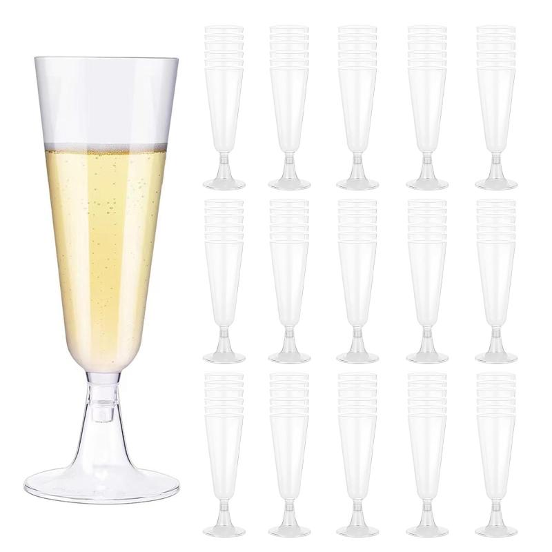 ワイングラス 使い捨て 150ml シャンパングラス プラスチック 硬質プラスチック シャンパングラス 赤ワイングラス ステムウェア ワイングラス パーティー ホリデー イベント用品