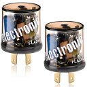 2Pc12V2Pin電子LEDのフラッシャーリレー、2つの熊手の電子回転信号のフラッシャーリレー、回転信号の球根は自動車、オートバイのためのフラッシュを絶食(2)