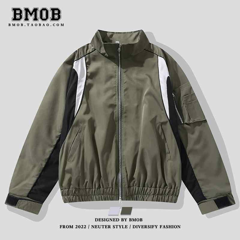 ジャケット メンズ 春秋 スプライシング ボンバー アメリカン ストリート スポーツ 野球 ユニフォーム カップル