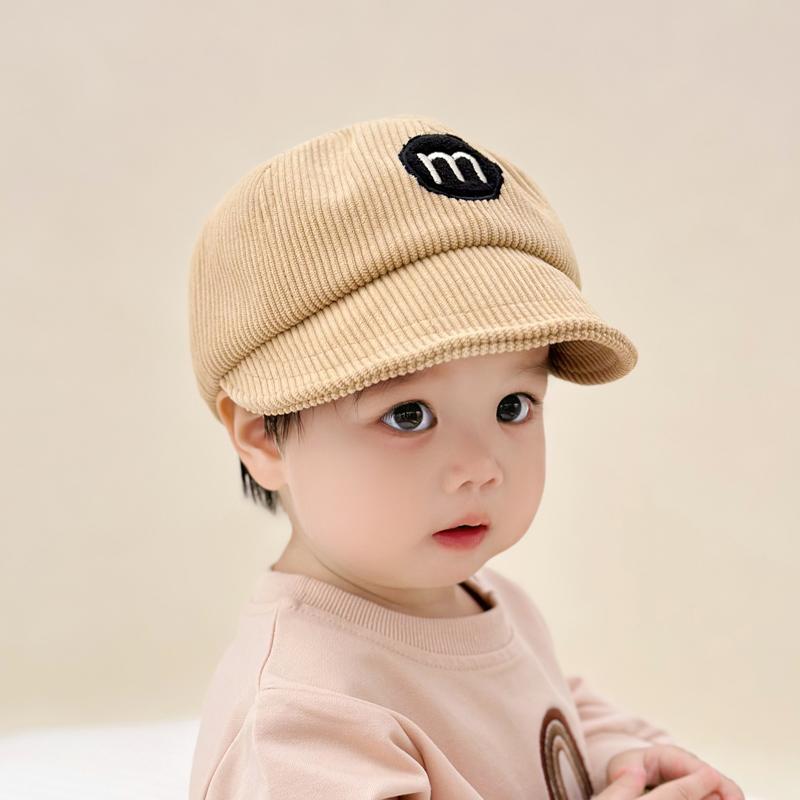 Other - キッズ ベビー 帽子 かわいい ハット 春秋 日よけ 男の子 女の子 韓国 コーデュロイ シンプル 日よけ ひさし 春 頭囲4448CM