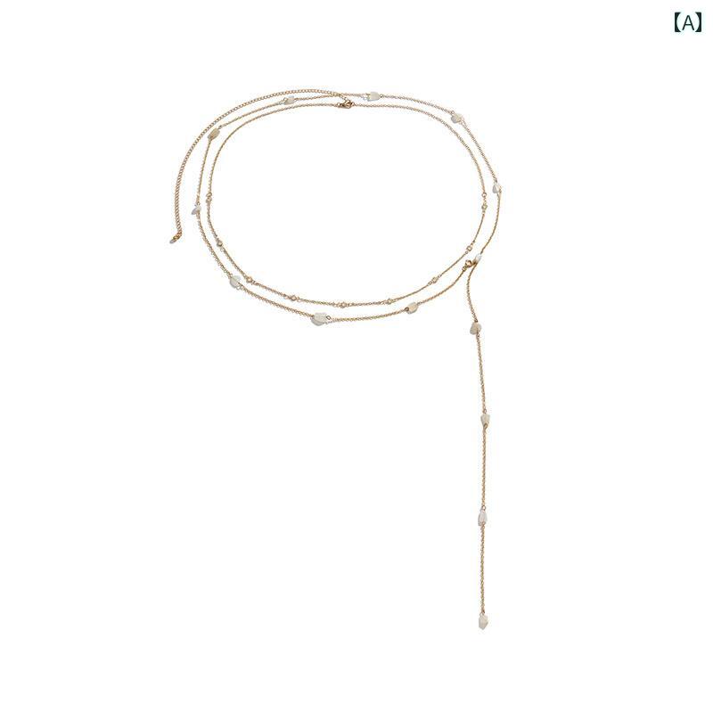 ウエストチェーン ビキニ 水着 ベリーダンス アクセ ウエストチェーン アクセサリー シンプル アクセン..