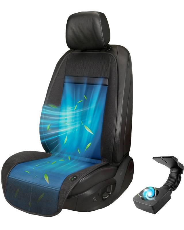 【2026年ファン外付け型 /エアコン冷気吸引/自動起動停止】クールシート 車 シートクーラー 綿麻+メッシュ通気素材 12v車用【2026年新品・ファン外付け型のクールシート】過去7年間のデザイン、生産、販売データ、お客様の心から声を十分に分析した結果、このオリジナル車用クールシートを完成させました。車用シートカバーのファンは外付け型の設計を採用して、ファンをつぶさないで、放熱が速くて快適です。【購入前の注意】：前席からシートと背もたれの隙間に手を入れ、後部座席からはみ出せることを確認します。隙間は1.5cm以上が必要です。必要に応じて、後部座席から手のひらがスムーズに出るように、元シートカバーの底のフックを取り外します。【進化版の強力ファン＆座り心地がもっとよい】クールシートはエアコンの吹き出し口温度に近く、シートカバーの温度は環境温度より低く、クールシートにはファンと電気回路がなく、より安全なのは進化版の強力ファンで、座席の下に隠れて、人の耳から遠く、より静かな外付けファンは人体の圧迫を受けず、寿命がより長いです。【通気性抜群&amp;2つのUSB充電ポート付き】シートカバーは表面綿麻生地で、内部はメッシュ素材を採用し、体にフィットし、座り心地快適です。通気性を大幅に向上させています。長時間座っていても蒸れない、強い日差しでも熱くならない。また、シガーライターにはUSB充電ポートが2つ付属しているので、2つの端末を同時に充電することができます。車シートクーラー使用時の充電に不便を感じることはありません。【3段階風量調節】外付けの大風機の側面吸気口をエアコンの排気口に近づけて置いて涼しい効果はもっと良いです。3段階風量調節可能で、ボタンで自由に切り替えられるので、お年寄りから子供まで気軽に操作できます。3段階風量調節可能で、個人のお好みに合わせて適当な風量に調節できます。ボタン1回を押すと弱、2回を押すと中、3回を押すと強になります。ファンが座席の下に置かれているため、ドライブを楽しめます。【自動起動・停止機能】自動・手動の2モードから自由に切り替えることができます。クールカーシートの座面には重力センサーを搭載しているため、自動モードに設定したら、座席につくと自動で送風を行います。座席から離れると、自動で送風を停止します。電源を切るのを忘れたり、車の電源を切ったりするトラブルを防ぎられます。【パッケージ内容】付属品：カーシートカバー *1、外付けファン*1、シガーライター*1、日本語説明書*1、1年間の品質書*1。商品到着後、付属品が揃っているか確認してください。弊社のカーシートは12Vの車の電圧に適しています。使用する前に、電圧が一致していることを確認してください。ご使用前に、前席の背もたれと座面のすき間から手を入れて、手を通せるかをご確認ください。隙間は約1.5cm以上が必要です。必要に応じて、シートカバー下部のフックを外すことで、手の通りがスムーズになります。また、ご購入前に、必ずお客様のお車の前席下にエアコンの吹出し口があるかご確認ください。吹出し口がない場合は、自然風での送風となります。