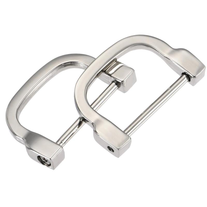 [Rhea] Dバックル 2個入り U字型ホースシューDリング ねじ込み式バックル DIY用 25mm