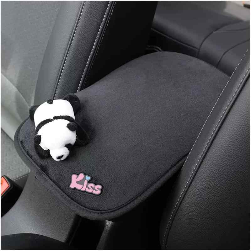 YUYAKESHI サイドブレーキ カバー パンダ 保護 パーキングブレーキ アクセサリー かわいい ぬいぐるみ 車