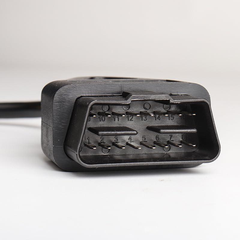 セキュアデポのSELECOCO OBD-II 16ピン オープンプラグワイヤケーブル OBD2 オス 16ピンコネクタ ラウンド延長診断ケーブル 30cm｜アングル2