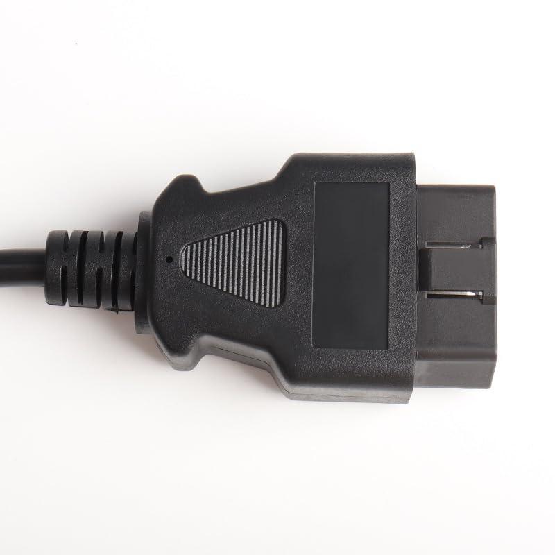 セキュアデポのSELECOCO OBD-II 16ピン オープンプラグワイヤケーブル OBD2 オス 16ピンコネクタ ラウンド延長診断ケーブル 30cm｜アングル3