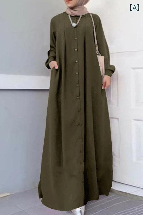 ドレス エスニック ローブ 民族衣装 レディース 体型カバー ゆったり 快適 マレーシア サウジ シングル ブレ ストロー ブルース ドバイ 女性 ドバイ