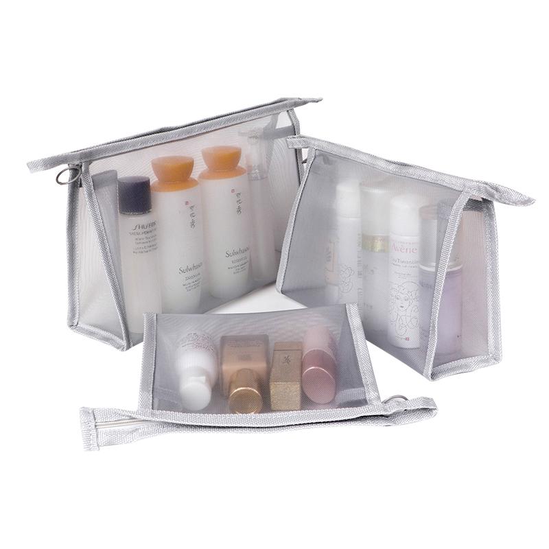 ポーチ バッグ 小物入れ レディース レディース 大容量 化粧品 ポータブル 透明 通気性 旅行 収納 ストレージ メッシュ トラベル おしゃれ シンプル