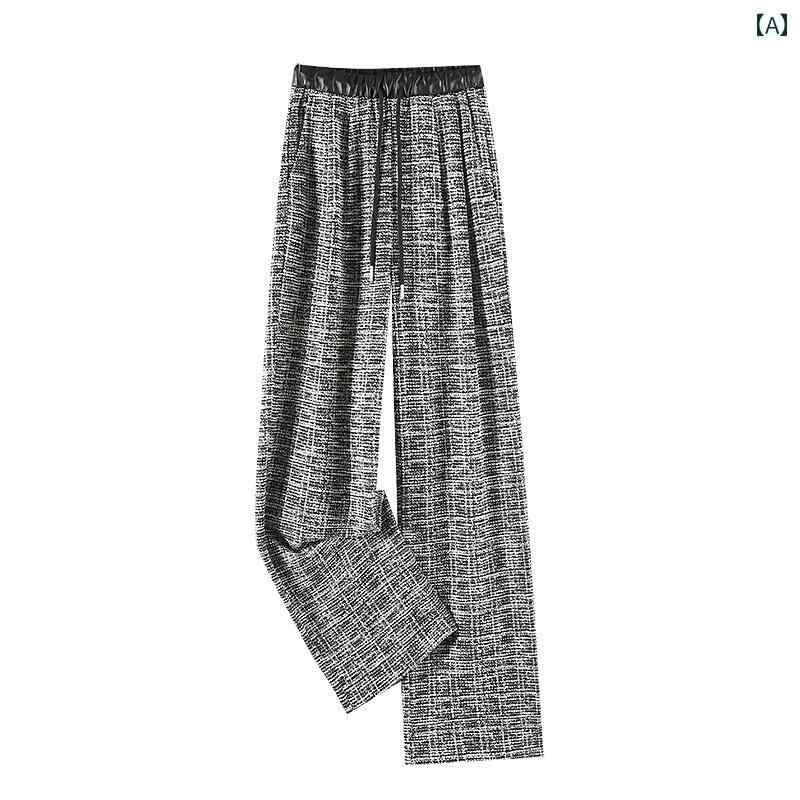 パンツ レディース ボトムス 秋 ハイエンド 質感 ハイウエスト ワイド レッグ 女性 エレガント ストレート カジュアル
