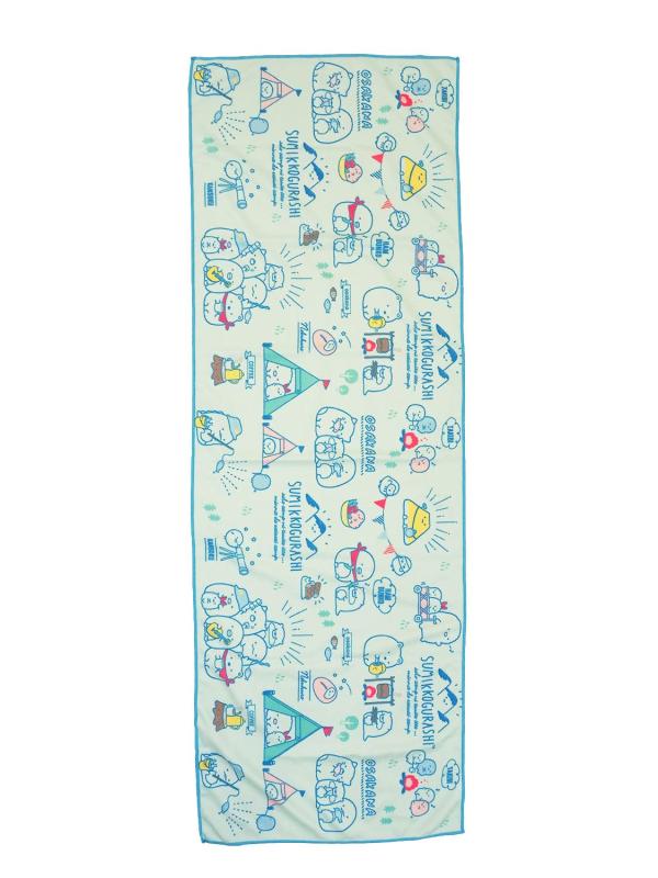 すみっコぐらし[夏用 ひんやりタオル]ボトル入り 冷感 フェイスタオル/キャンプ サンエックス