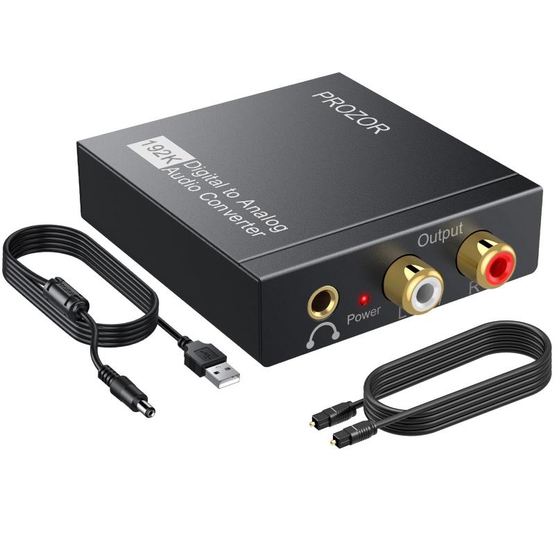 PROZOR 192KHz 光デジタル アナログ変換 コンバーター 音声変換器