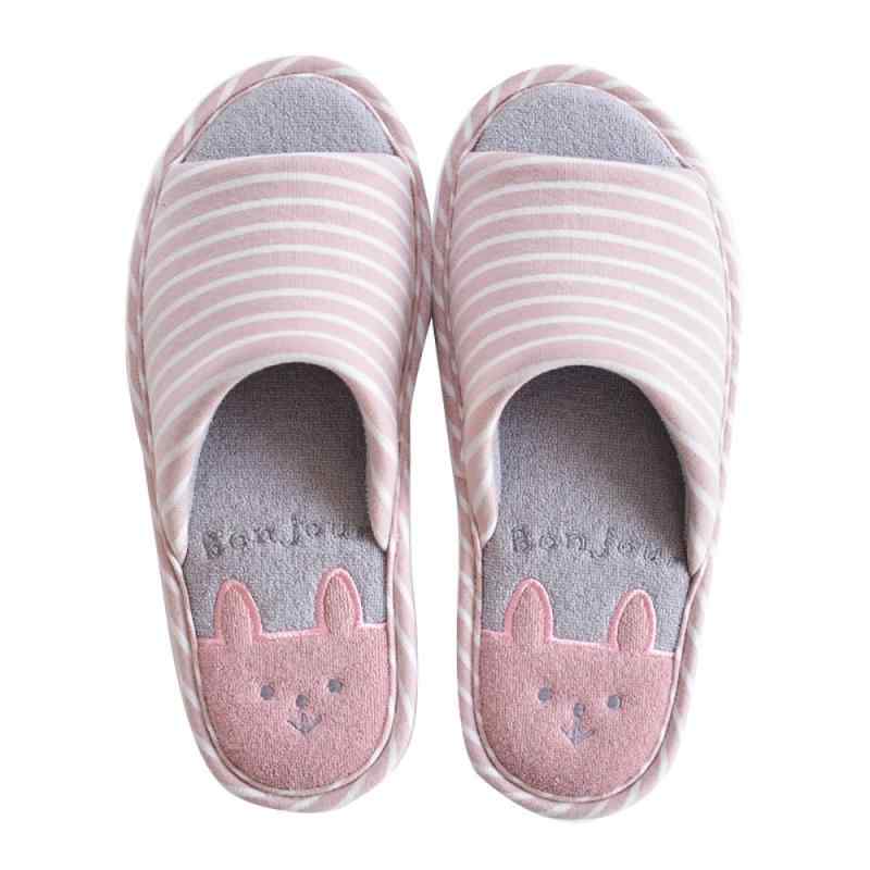 [TANOCO] スリッパ 男女兼用 ルームシューズ 洗える 抗菌衛生 綿素材 猫 ネコ 室内 履き 滑り止め 来客用