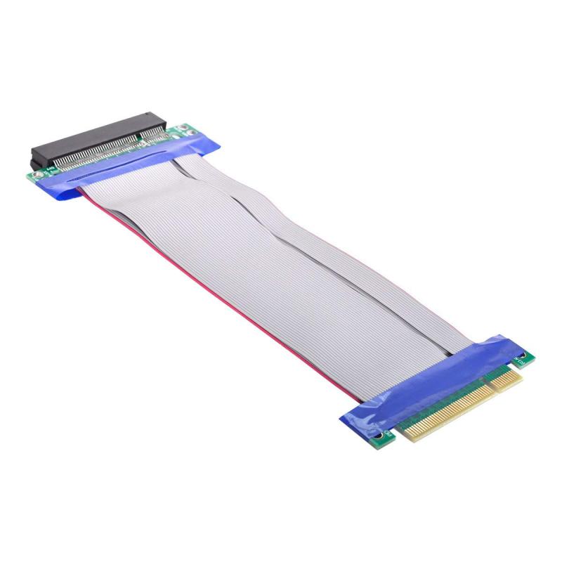 xiwai PCI-E Express 8X~8X オス-メス延長PCIE 3.0スロットライザーエクステンダーカードリボンフレキシブルケーブル 20cm