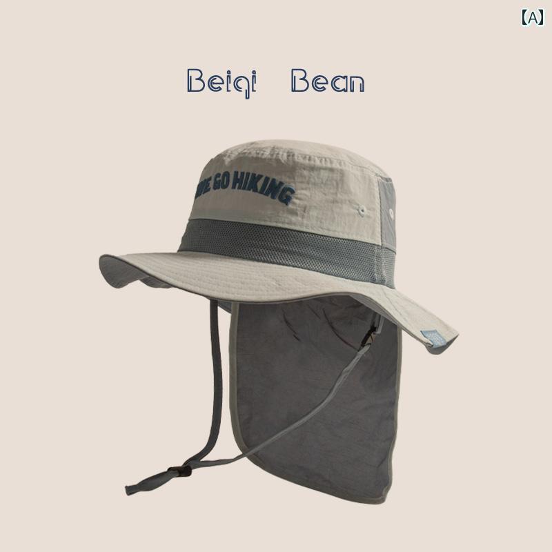 サファリハット キッズ 日除け 登山 キャンプ 釣り 子供 日焼け防止 帽子 春夏 薄手 速乾 首 保護 アウ..