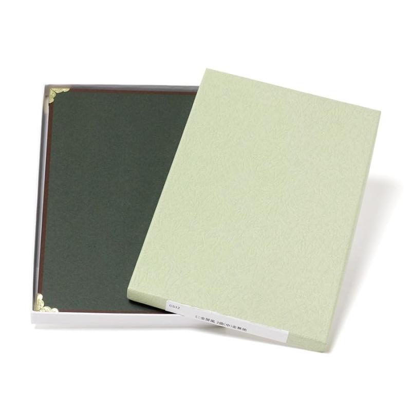 ミニ金屏風 2曲 (中) 205×260mm 金無地 C512