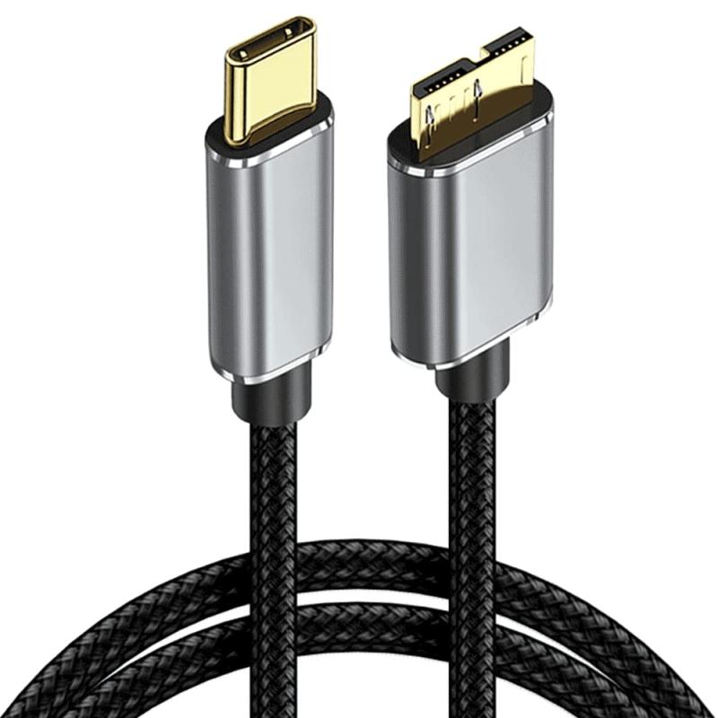 USB Type C to USB 3.0 Micro B 変換ケーブルUSB C 外付けhddケーブル Type C to USB 3.0 Micro B 3A急速充電と5Gbpsデータ転送 Macbook（Pro）/HDD外付けハードドライブ/Sea