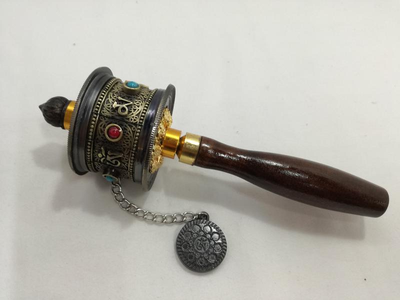 マニ車 西蔵 （チベット） 仏教 転経器 マニコロ 法具 仏具 古風装飾