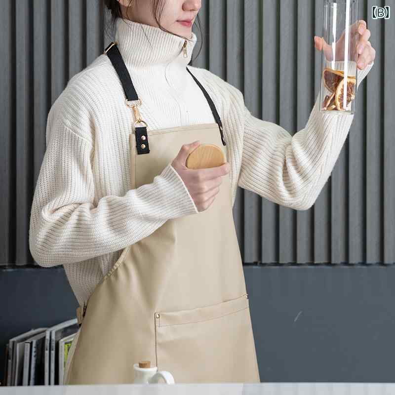 エン 前掛け 作業着 スモック 保護 DIY 家事 調理 防汚 防水 家庭 キッチン カバー...