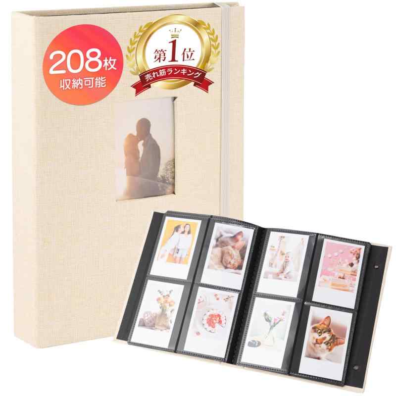[革ICHI] チェキアルバム チェキ帳 208枚 大容量収納 チェキファイル