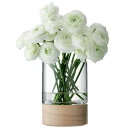 LSA (エルエスエー)G991-24-301 LOTTA(ロッタ) フラワーベース(花器)台座ウッド 高さ18cm(3)