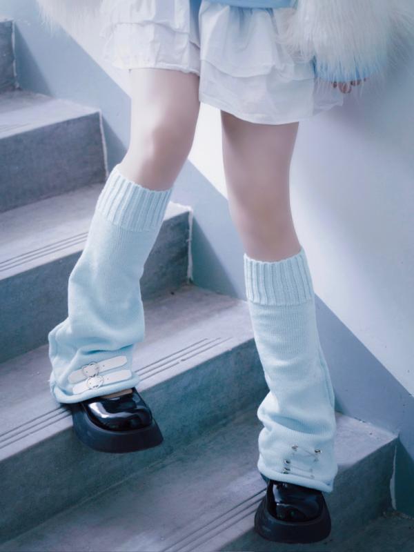 レッグウォーマー レディース 女の子 アクセサリー ソックス ダーク レトロ パンク ユニーク 個性 クール サブカルチャー