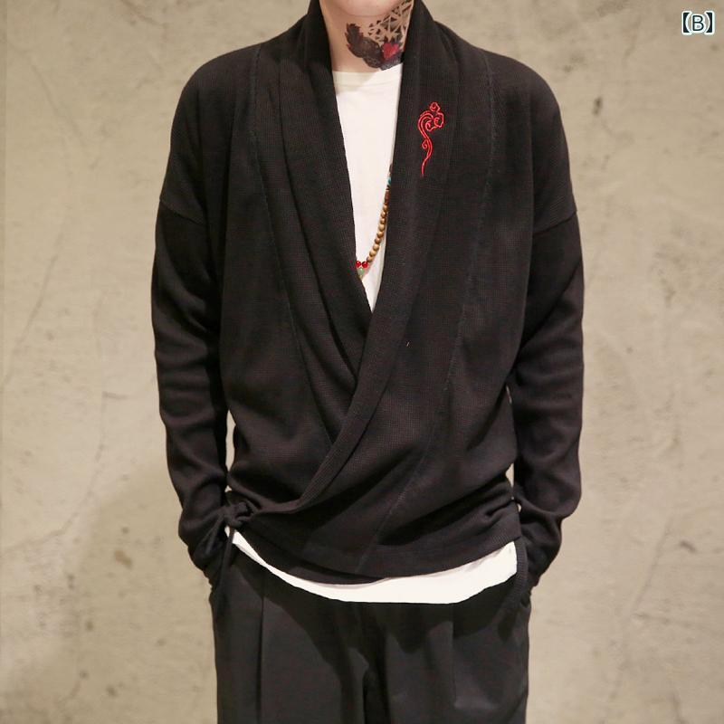 ジャケット メンズ 秋 若々しい 中華風 唐服 レトロ 衣装 漢服 ティー スーツ 瞑想 スーツ 瞑想 スーツ 仏教 道教 ローブ 素人 スーツ 3