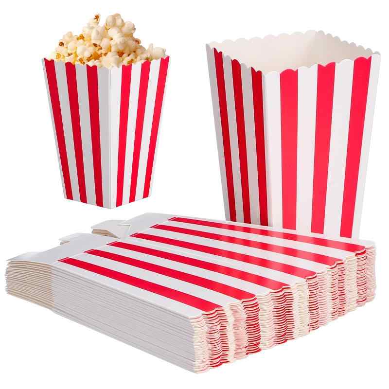 BESTOYARD ポップコーンボックス 紙コップ 使い捨てボックス 紙箱 段ボール お菓子 キャンデー 容器 映..