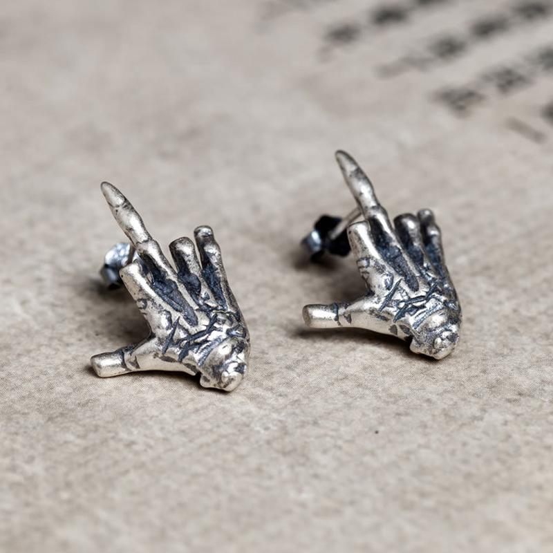 ピアス メンズ レディース ファッション アクセサリー オールシーズン シルバー ジュエリー ゾンビ ス..