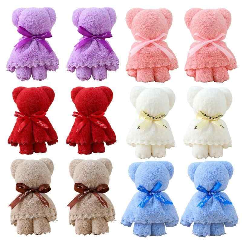 Shantia プチギフト 個包装付き ハンカチ ギフト 粗品 退職 プレゼント 挨拶 タオルハンカチ くま プチギフト 結婚式