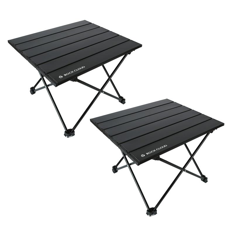 Rock Cloud キャンプテーブル 折りたたみ アルミ ロールテーブル コンパクト 超軽量 アウトドア 運動会 BBQ ハイキング ビーチ 収納袋付き