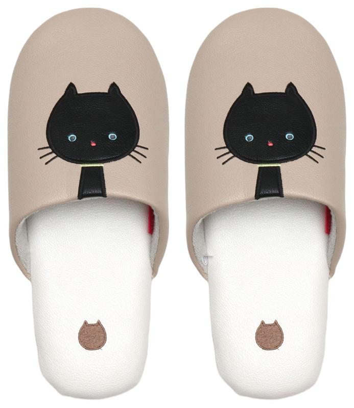 isso ecco シャトロン トイレファブリック [トイレマット フタカバー スリッパ 猫 白猫 黒猫 かわいい ](3.0)