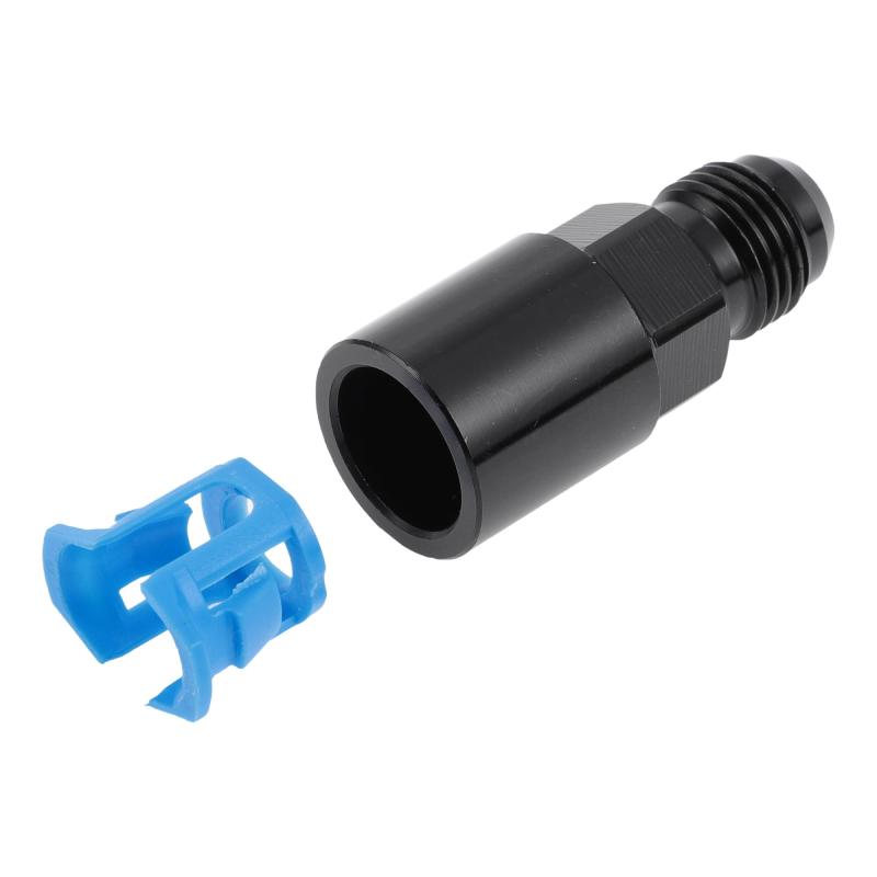 INFINAUTO 燃料ラインコネクター6ANメスからオスへの5/16Npt自動車用クイックディスコネクトEFIフィッティングユニオンスイベルパイプアダプターアルミニウムブルーブラック1個ユニバーサルフィット：EFI燃料フィッティングは、エ...