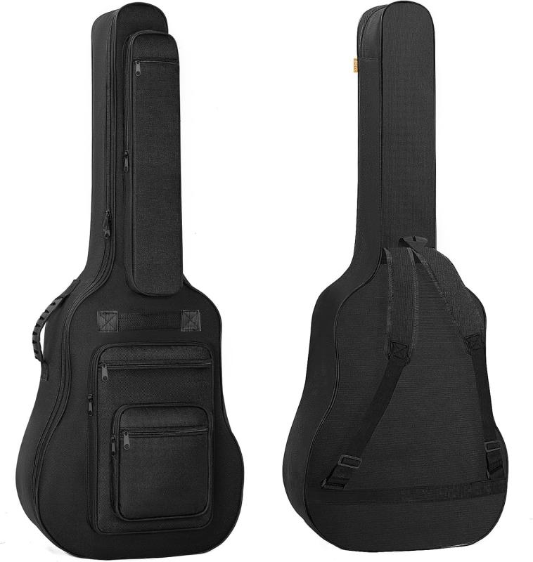 ギターケース アコースティックギター ギグバッグ 軽量 ソフト ケース フォークギターバッグ 大容量ポケット付き