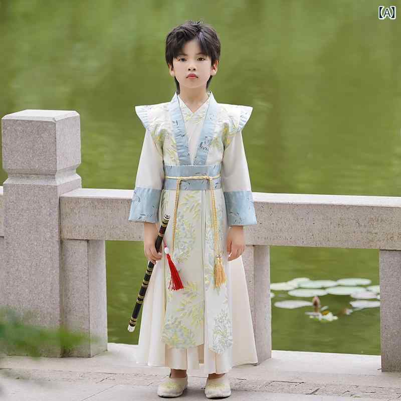 民族衣装 コスプレ キッズ 子供服 ボーイズ 韓服 チャイナ風 唐 パフォーマンス イベント 写真撮影 衣装 レトロ レトロ 伝統 秋
