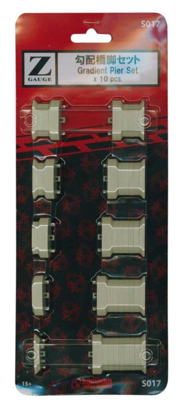 ロクハン Zゲージ S017 勾配橋脚セット
