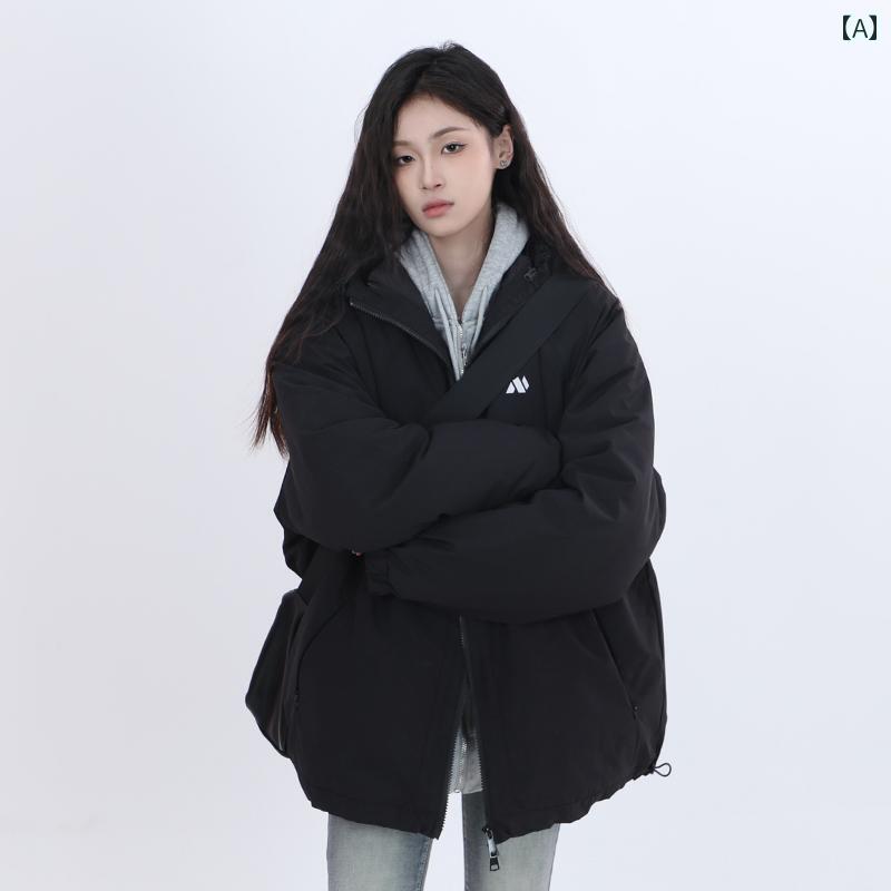Other Jackets Jumpers - ダウン ジャケット カジュアル 防寒 冬 レディース 保温 暖かい 取り外し可能 防風 ファッション 軽量 アウター ライナー
