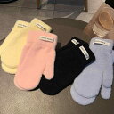 レディース 冬 手袋 キャンディー 色 毛皮 ベルベット 用 暖かい 手袋 韓国 かわいい 学生 自転車 乗って 寒 防ぐ こ