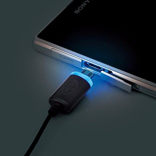 セイワ(SEIWA)ケーブル LEDライトケーブルMU microUSB 2.1A対応 1m ブラック D418