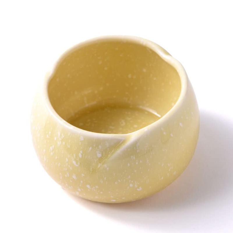 [仏具 単品販売] やわらぎ 前香炉 [香呂] ゆず色 (薄めの黄色) 陶器製 国産 モダン仏具 /セット_5具足_..