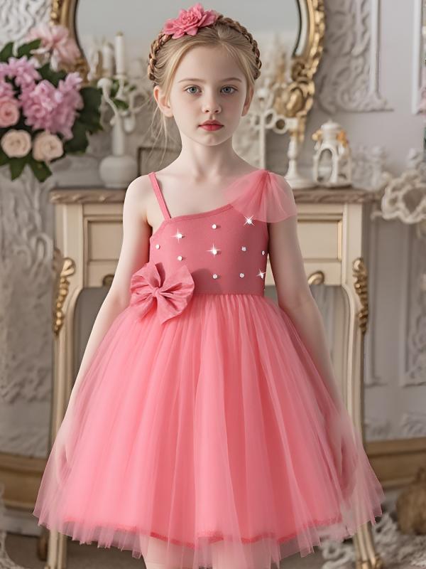 Other - キッズ 女の子 ワンピース 韓国ファッション ラッフルスリーブ リブ チュール ラウンドネック 夏 カジュアル 普段着 花柄 プリンセス Aライン ポリエステル ソフトタッチ
