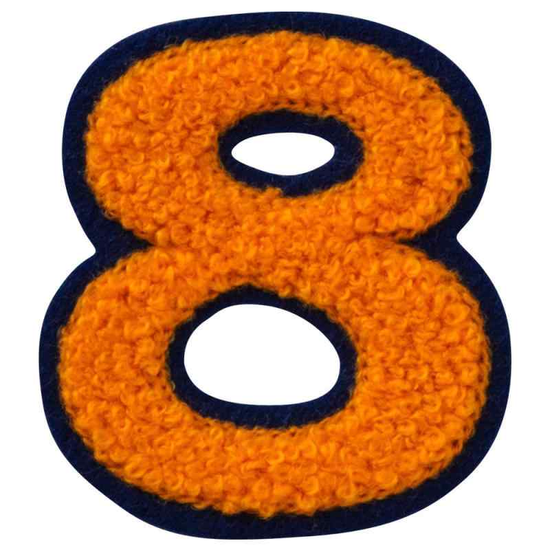 ミノダ シニールアイロンワッペン 数字8 P50I5752