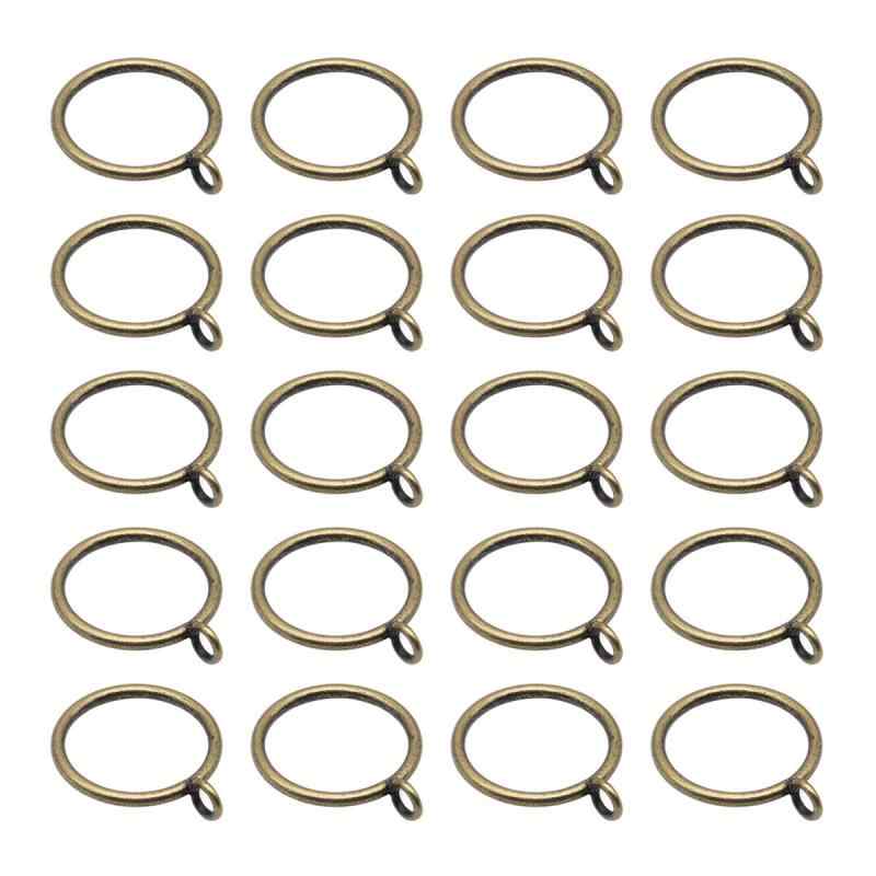 KaiYiカーテンリングフック 38mm スライドリング 金属 カーテンリング 直径30mmまでのポールに適用 20..