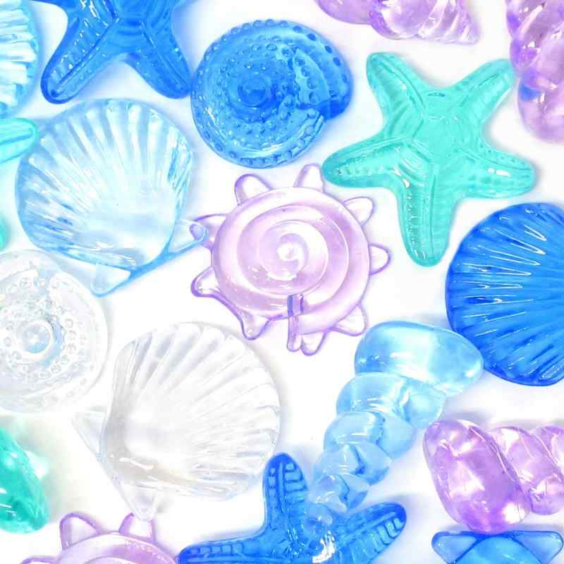 宝石すくい 縁日お祭り クラッシュアイス シェル マリン 1kg(195pcs) 506-295195pcs入り