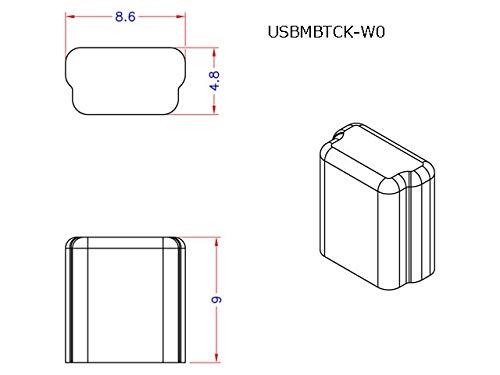 テクノベインズ USB Mini-Bケーブル両端保護キャップ【USB Mini-Bコネクタ用×3個/USB-Aコネクタ用×3個】CBLUMNBUAK-W-6