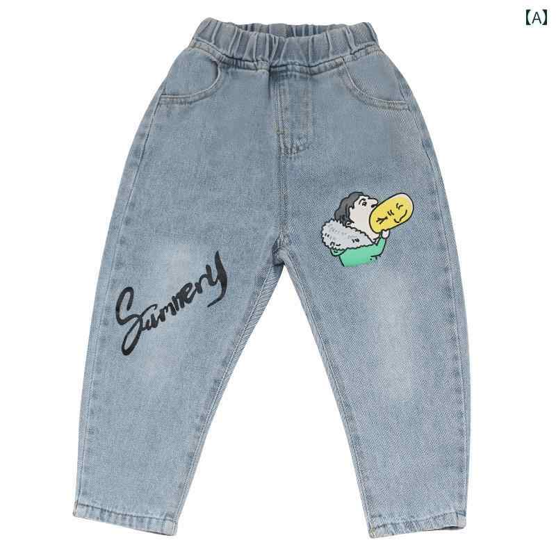 パンツ キッズ ファッション カジュアル デニム 子供 ジーンズ クロップド 年 ベビー 男の子 春服 おしゃれ 女の子 春秋 韓国
