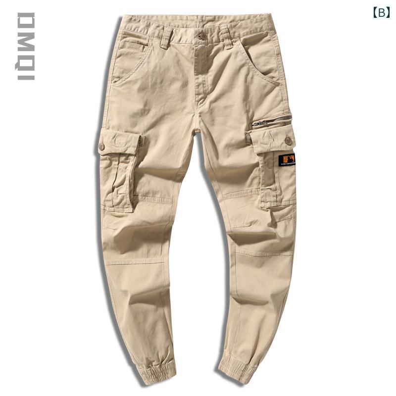 メンズ カーゴ ロングパンツ アメリカン カジュアル ストリート おしゃれ 動きやい 快適 イベント ワーク レジャー アウトドア キャンプ ダンス デイリー