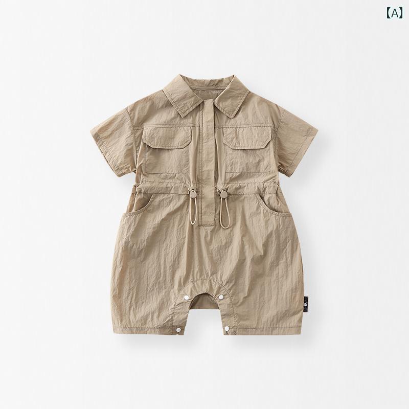 ロンパース ベビー服 夏 薄手 新生児 オールインワン ジャンプスーツ かわいい キュート ギフト 赤ちゃん 品 夏ウェア