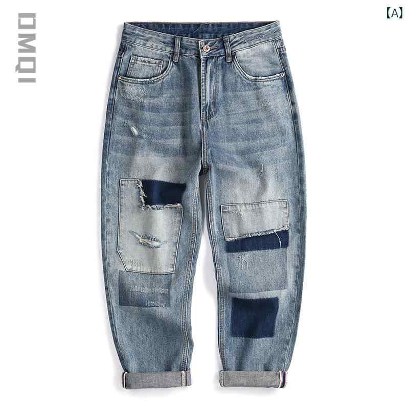ジーンズ メンズ デニム ロングパンツ ストレート カジュアル ストリート おしゃれ 着やい 動きやい 快適 イベント レジャー アウトドア キャンプ ワーク 作業着 デイリー