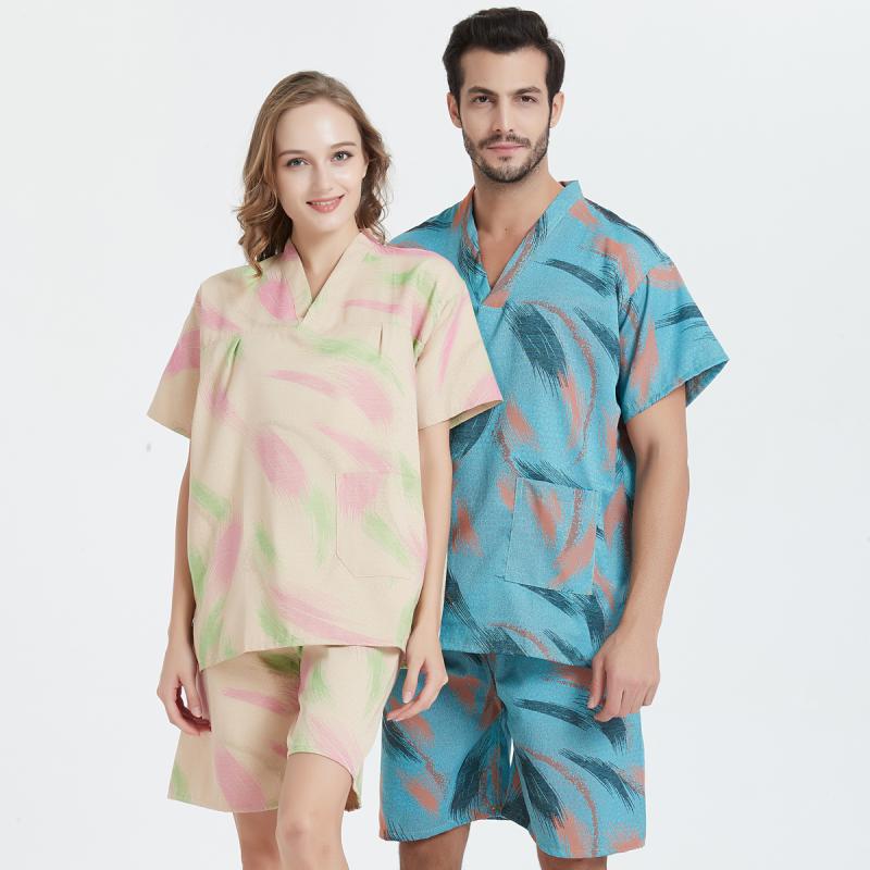 サウナ スーツ 温泉 パジャマ リラックス ウェア エステ マッサージ 服 メンズ レディース用 バスロー..